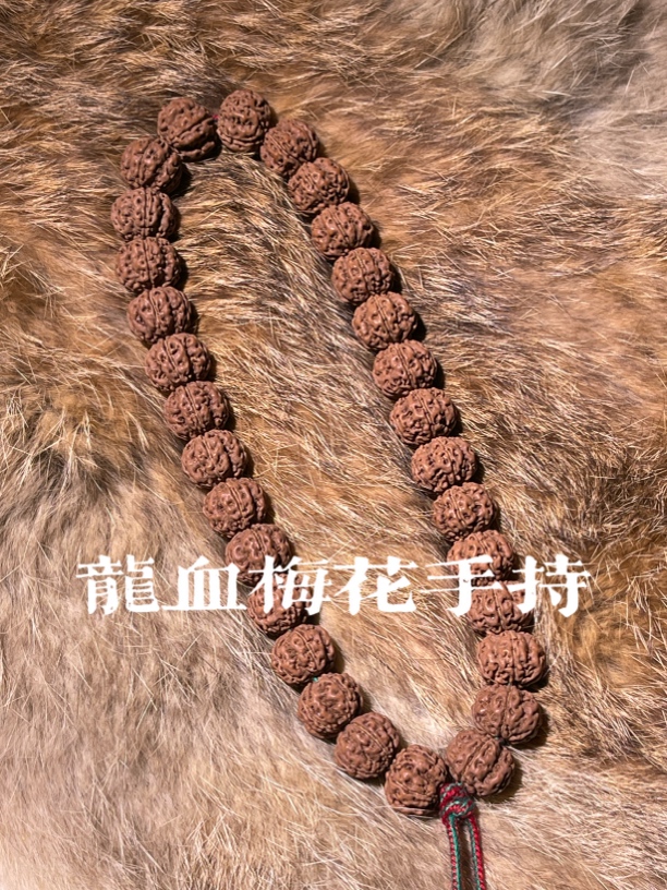 【龙血梅花手串】•野系列「2025新品梅花 五面十龙 下水紫红 小金刚」
