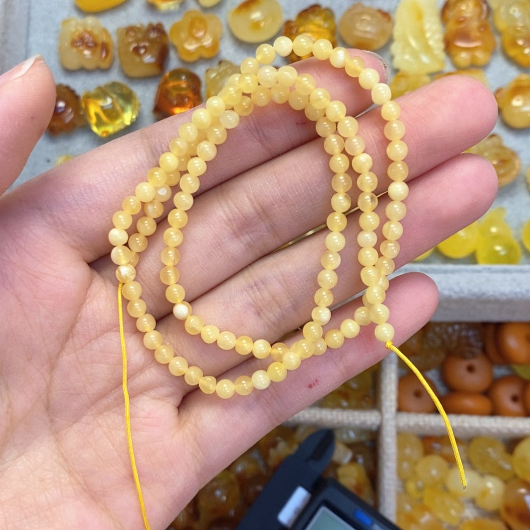蜜蜡颈饰未镶嵌链子