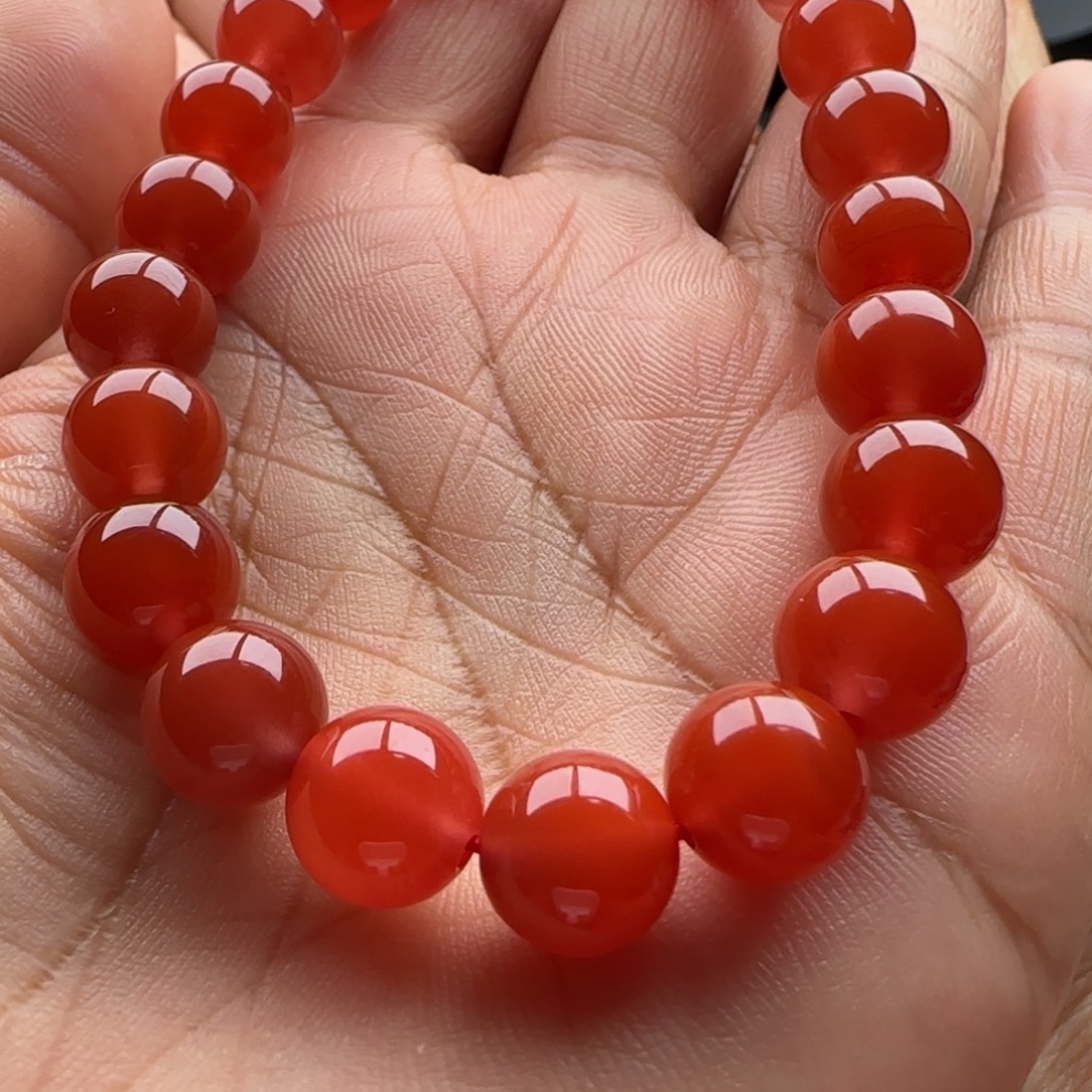 南红玛瑙未镶嵌单圈9+