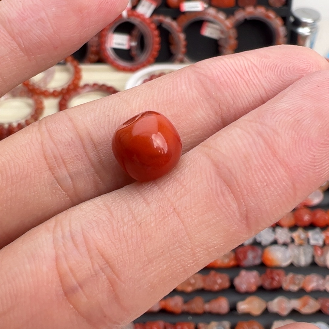 南红玛瑙未镶嵌颈饰老型珠9mm