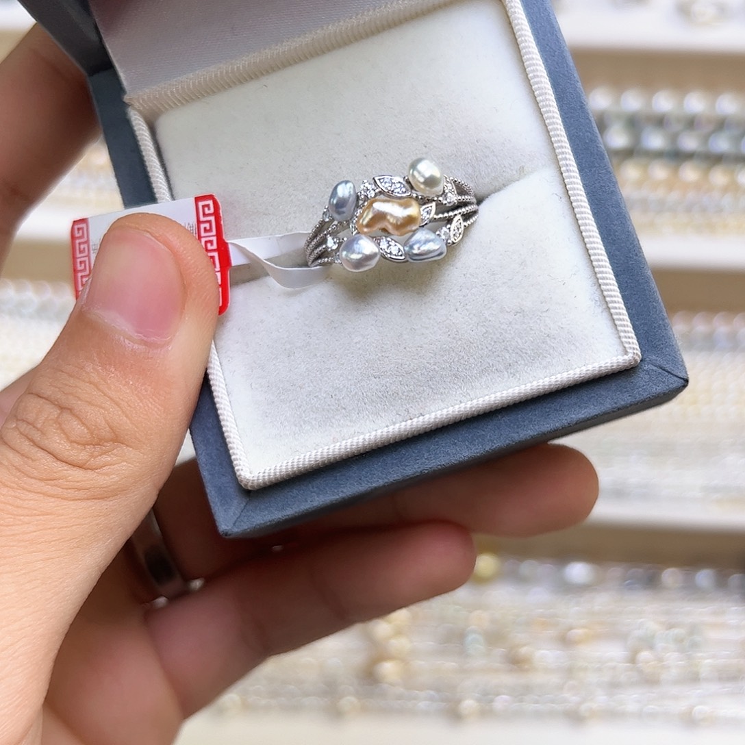 海水珍珠银S925镶嵌颈饰