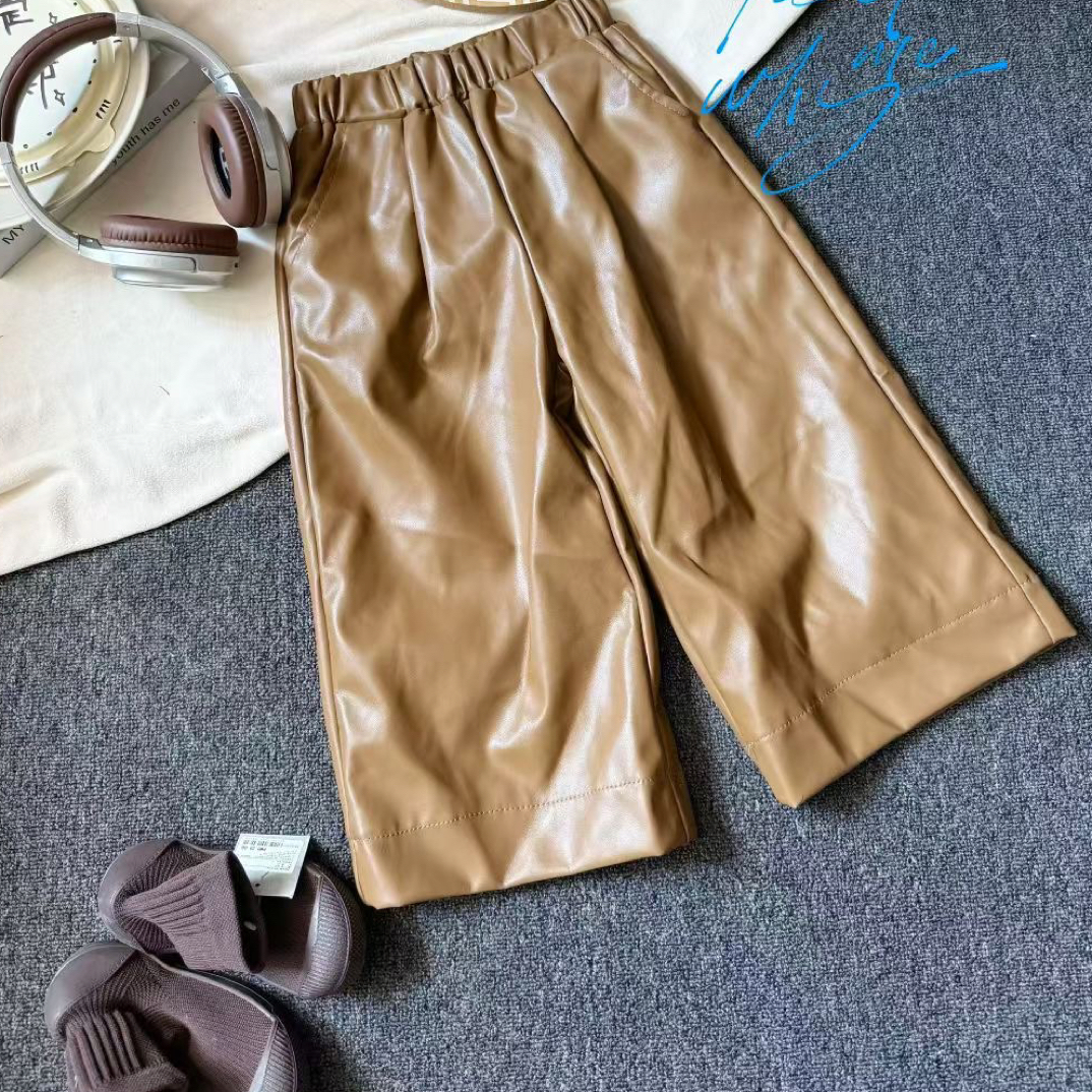 西西小屋秋季阔腿时尚皮裤