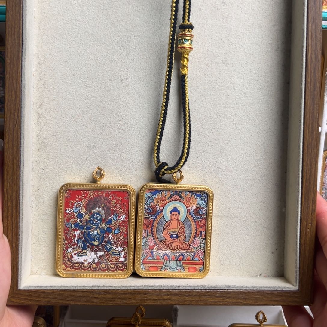 全***王吊坠双面定制 大黑天 阿弥