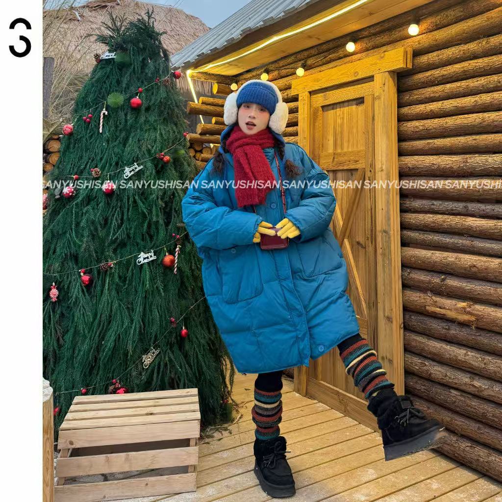 三与十三|暖意绒绒|秋冬韩版保暖宽松百搭加厚羽绒服外套-1