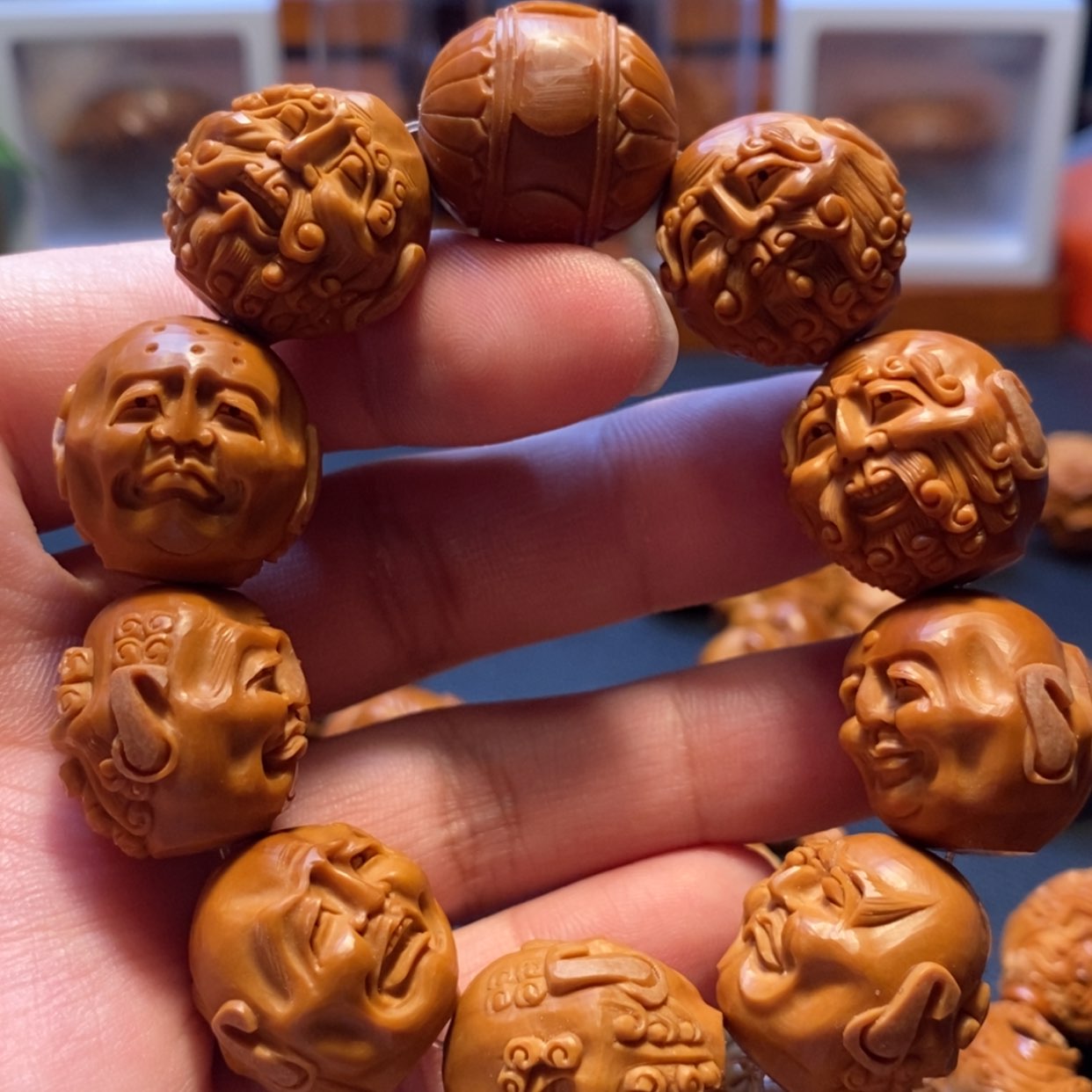 【闪购商品】橄榄核手串/手链苏工名家顶级老铁核2.1须派十八罗汉