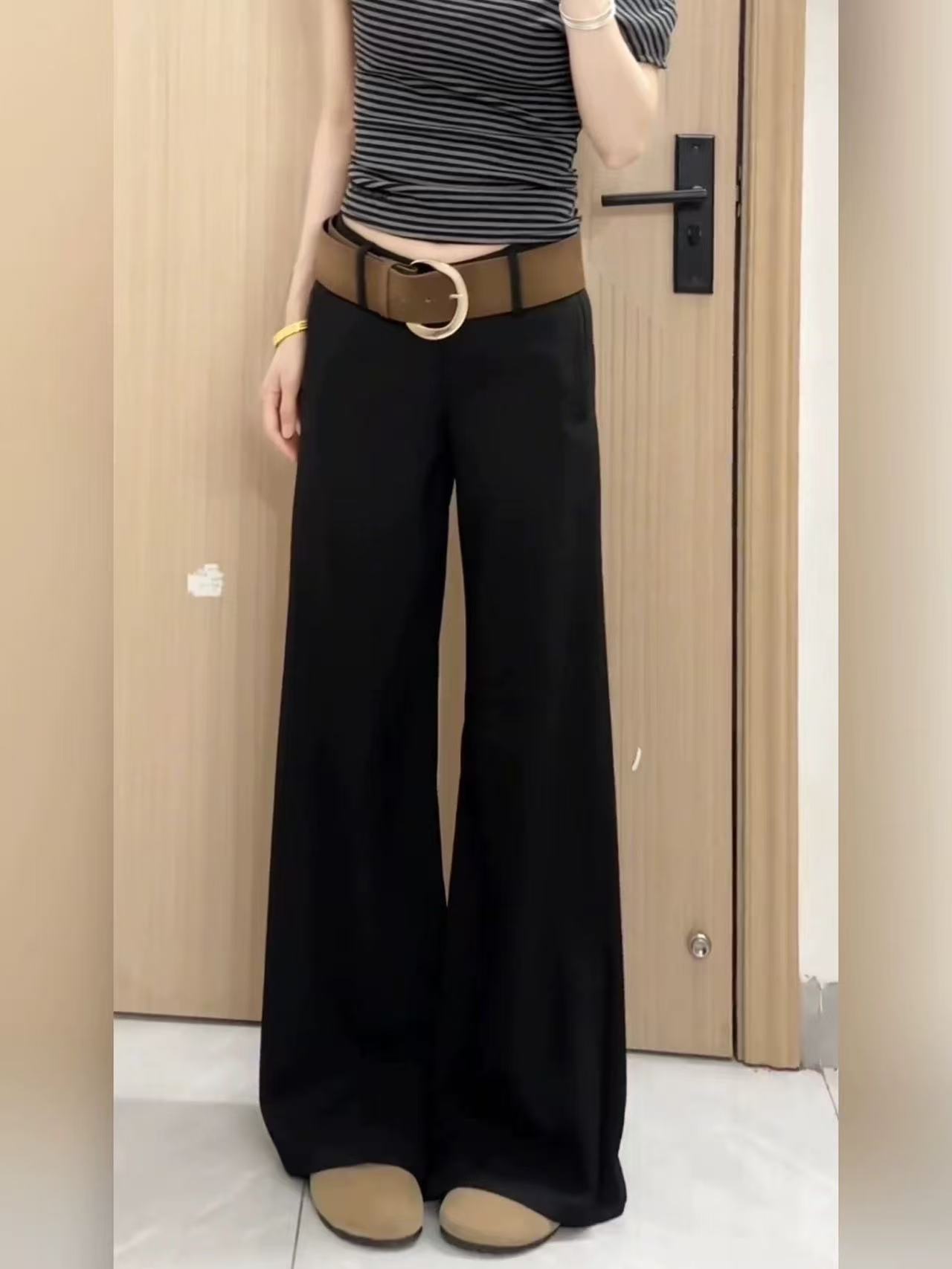 【冬季加绒加厚-腰带款】气质高要百搭垂感直筒裤