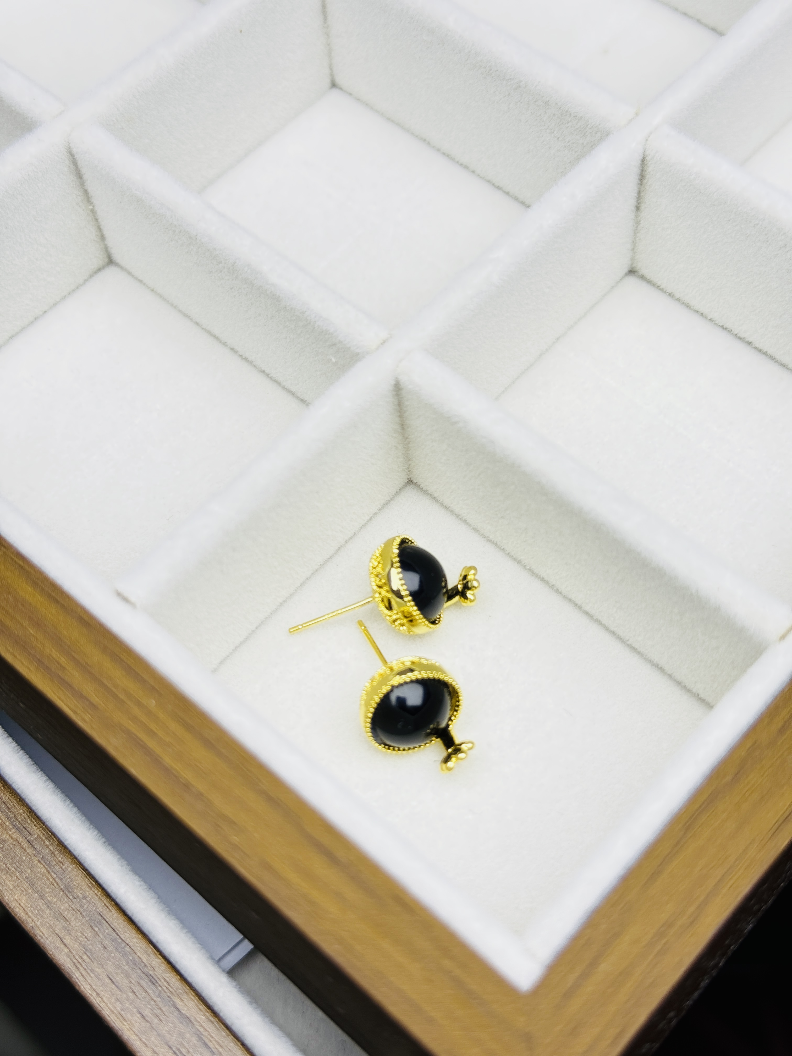 合金锆石耳饰 有间喜舍 新中式复古小众轻奢高级感气质耳钉  A054