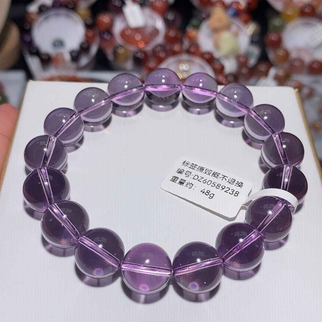 未镶嵌手链水晶F紫水晶12.7