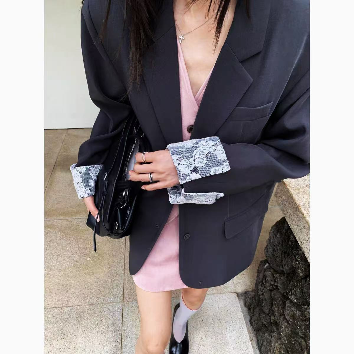 【现货 菜菜家】XQ2353春季新款气质百搭显瘦西装外套