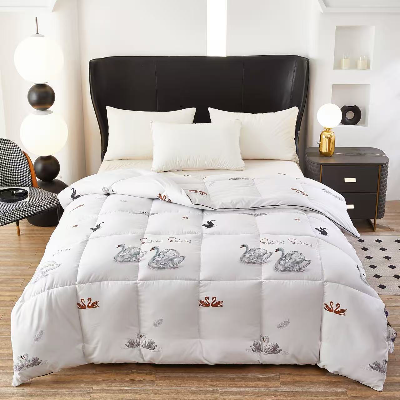 【书雅甄选】科技款鹅羽丝绒太空被零压力恒温被加厚冬被