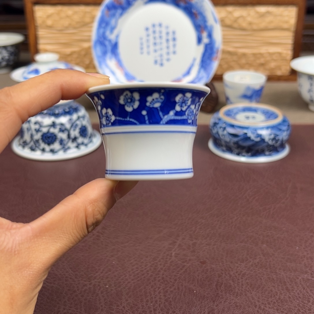 杯子景德镇冰梅竹节杯