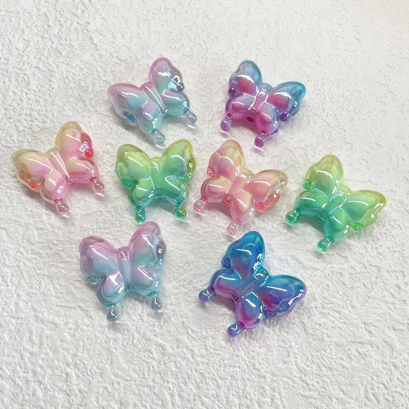 【宝老板】手工DIY树脂新款溏心渐变蝴蝶结摆件