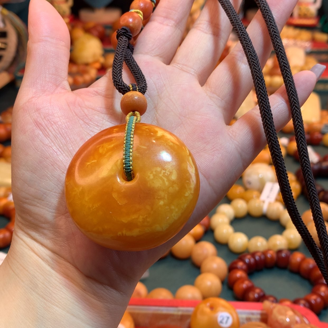 【闪购商品】未镶嵌蜜蜡吊坠(赠链)