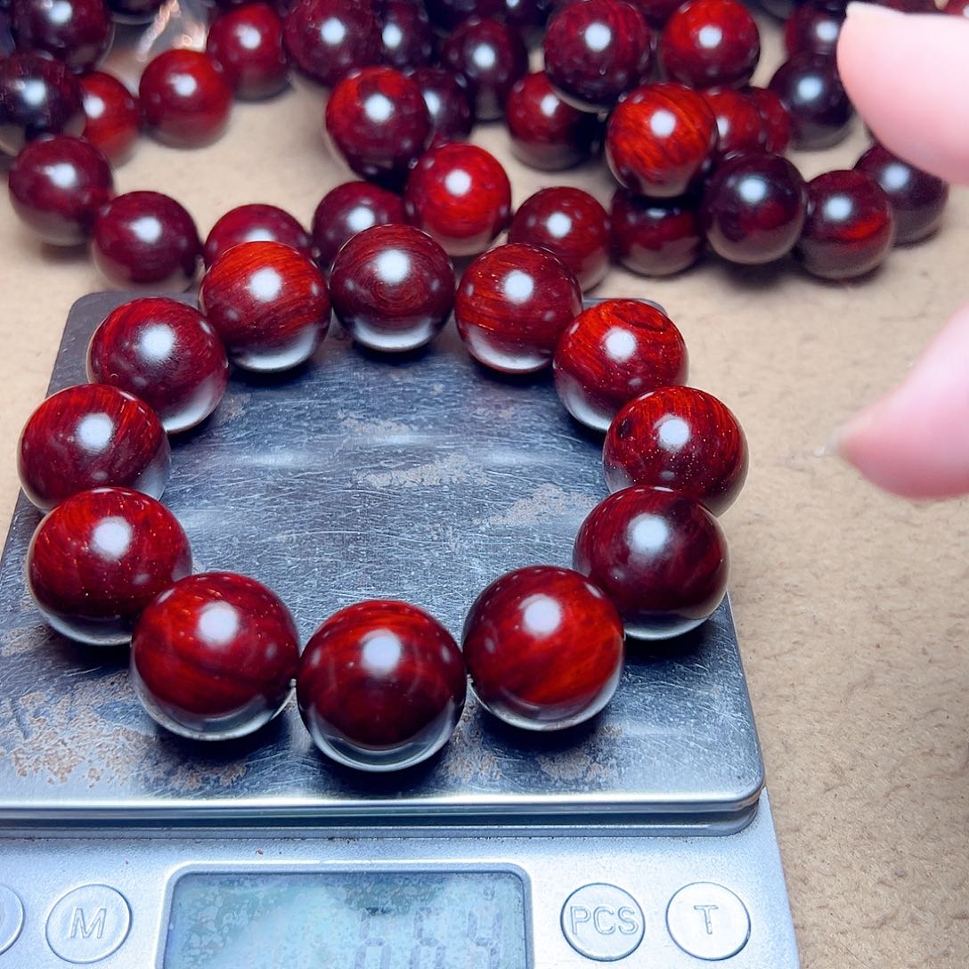 赵***家小叶紫檀手串/手链20琴料泥料头货