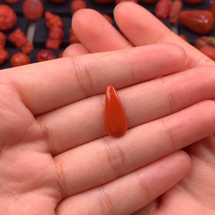 南红玛瑙未镶嵌卡子8.7×19.8