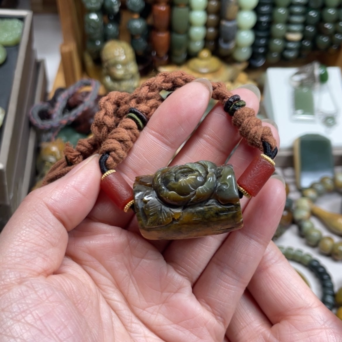 【闪购商品】岫岩河磨玉（透闪石质玉）挂件未镶嵌