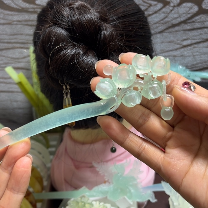 蛇纹石玉未镶嵌发簪