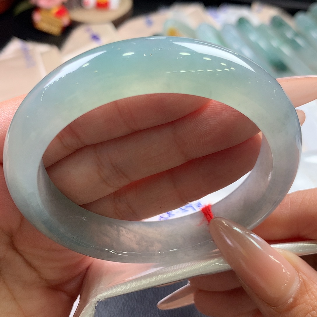 翡翠未镶嵌手镯5859正