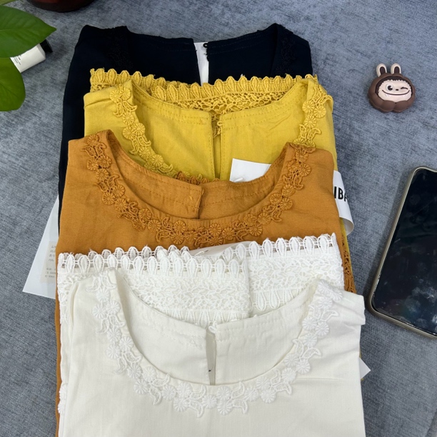 亿城 圆领韩系蕾丝边3592