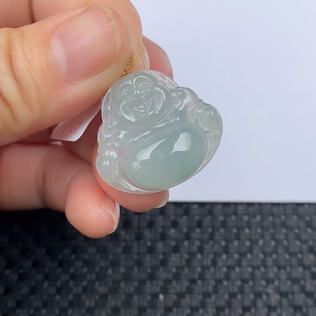 翡翠颈饰18K金镶嵌吊坠