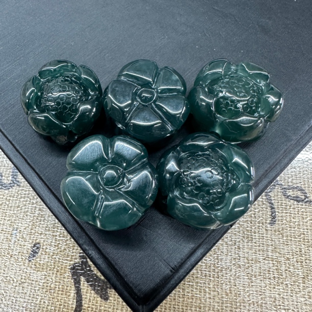 H838 翡翠莲花吊坠配件多样性发其一