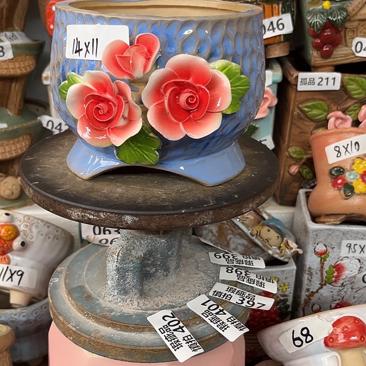 紫砂花盆粗陶材质多肉花盆