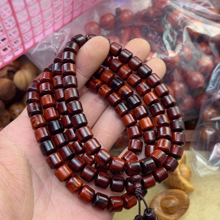 檀香紫檀（小叶紫檀）手串/手链8桶珠留疤瑕疵