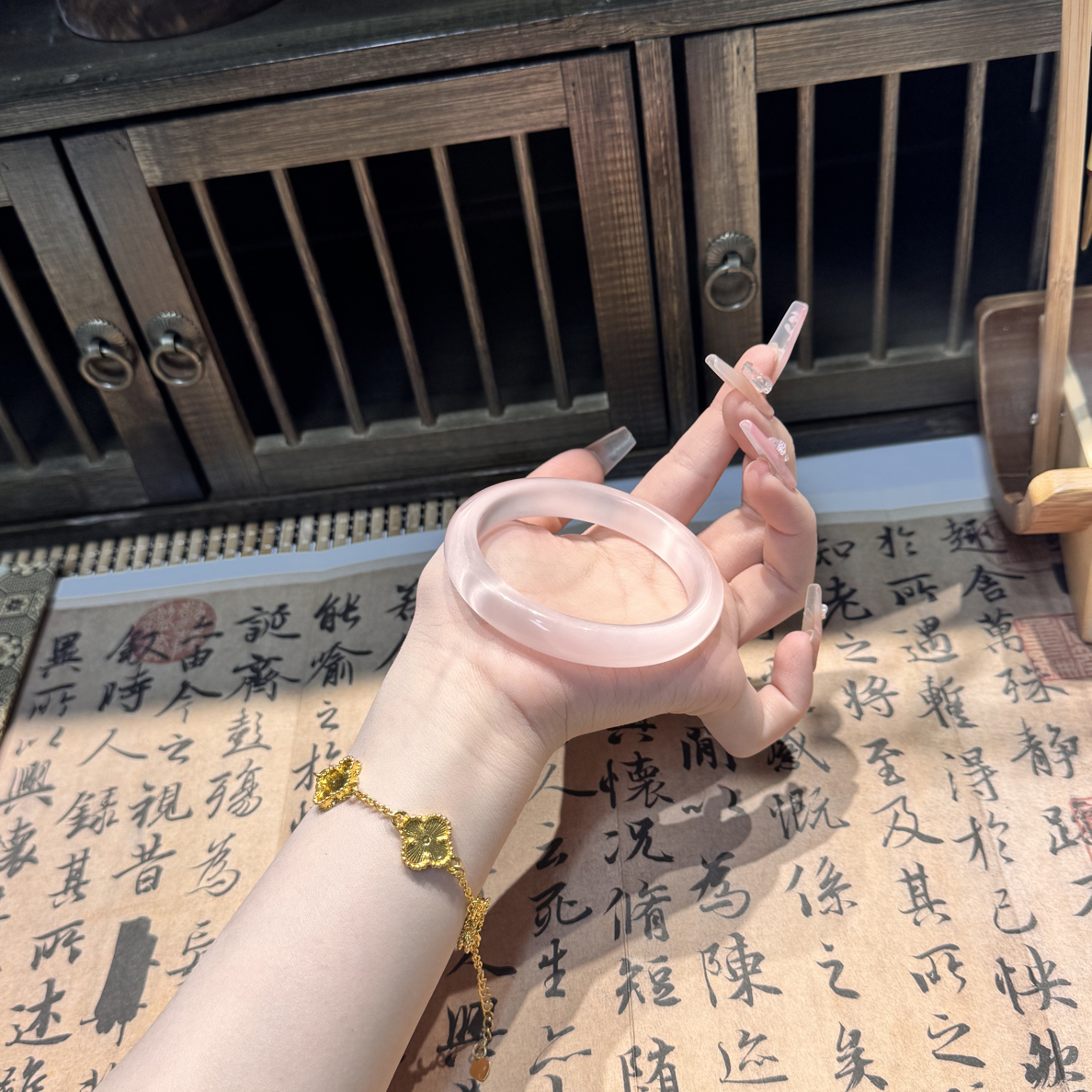    【荔枝冻高透版】百搭显白气质新中式风格手镯