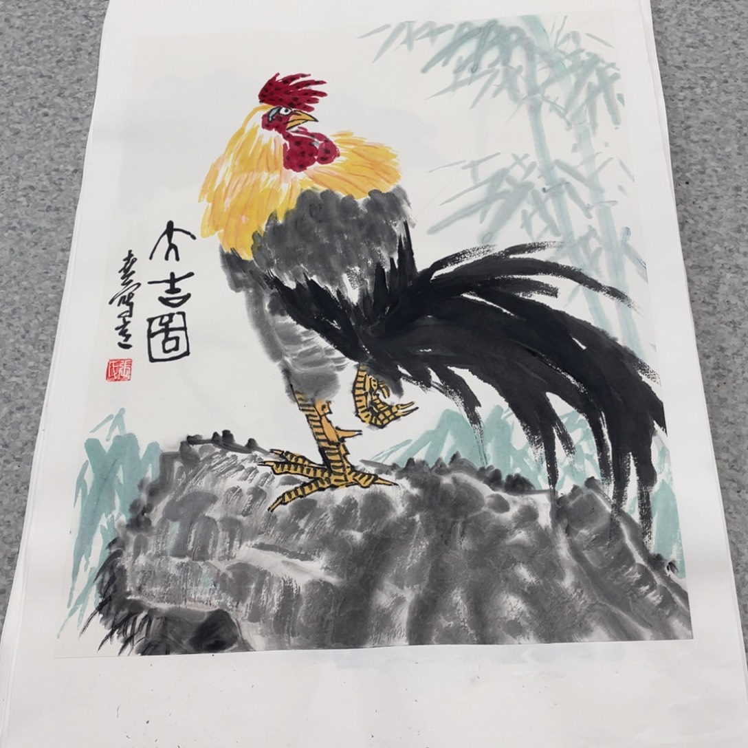 国画1.4平尺国画作品