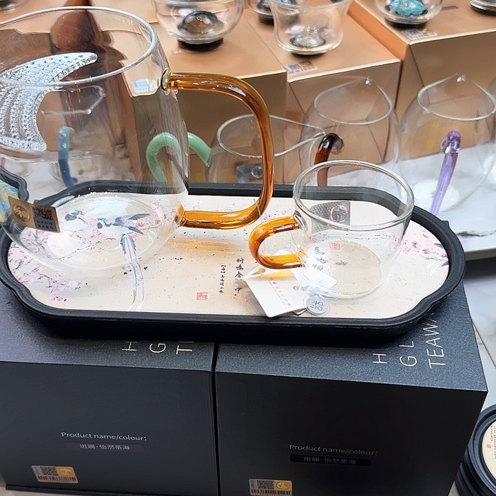 禾器澄然煮茶器琥珀色加小杯