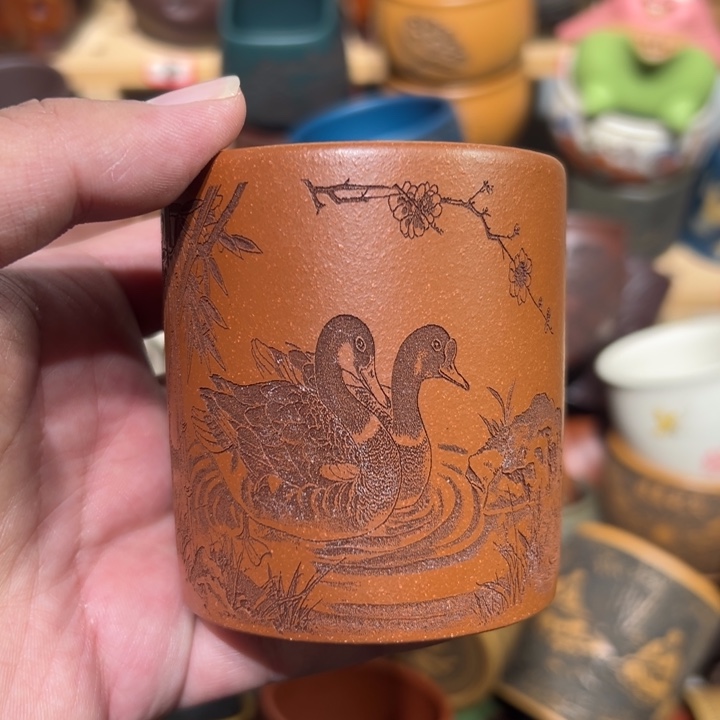 紫砂茶杯宜兴紫砂主人杯