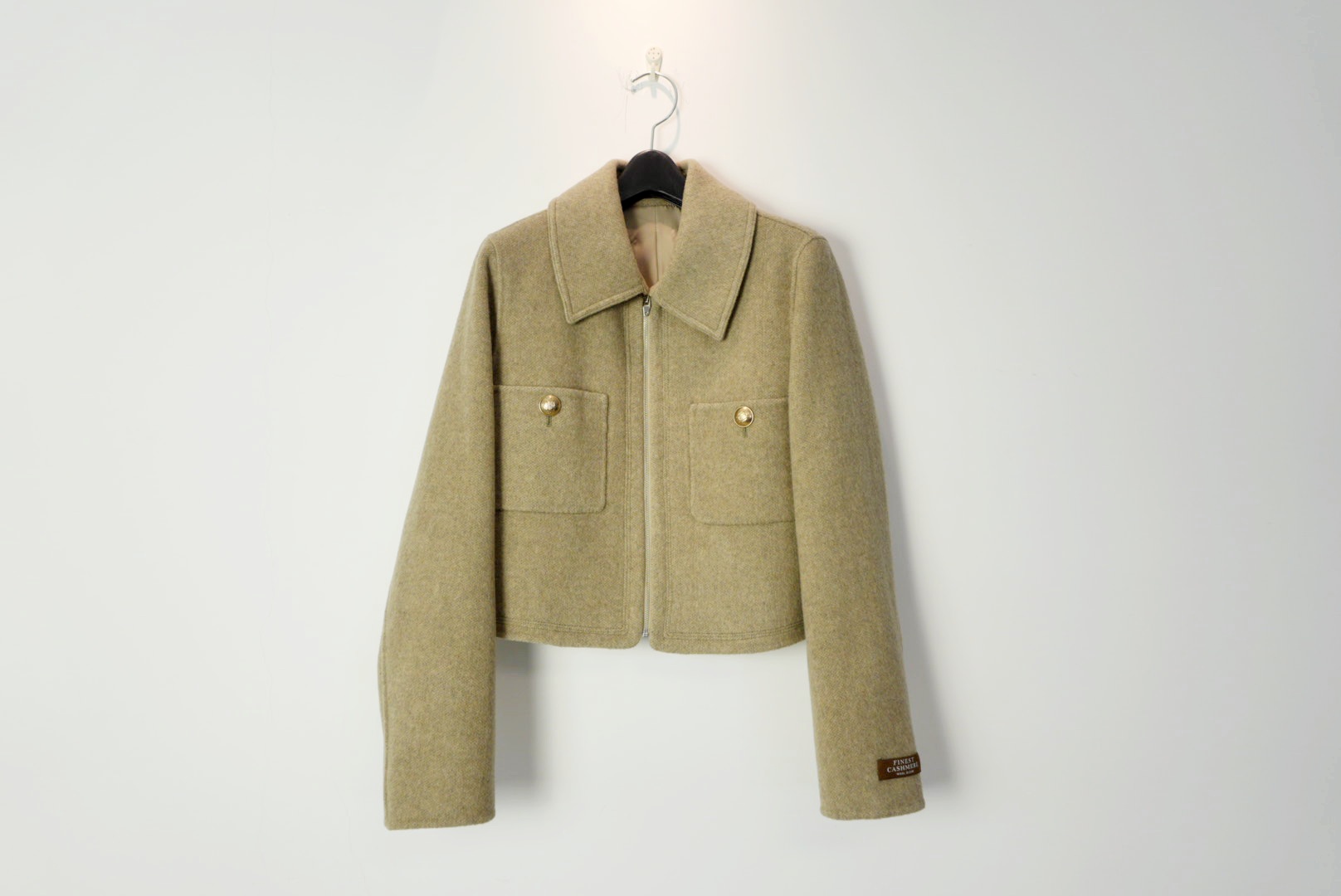 DY65 韩专柜短款山羊绒羊毛大衣