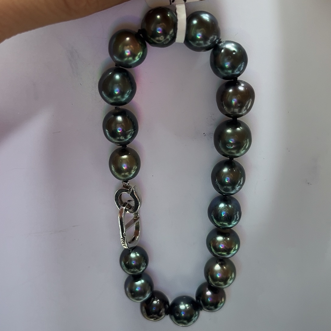 海水珍珠手绳银S925镶嵌