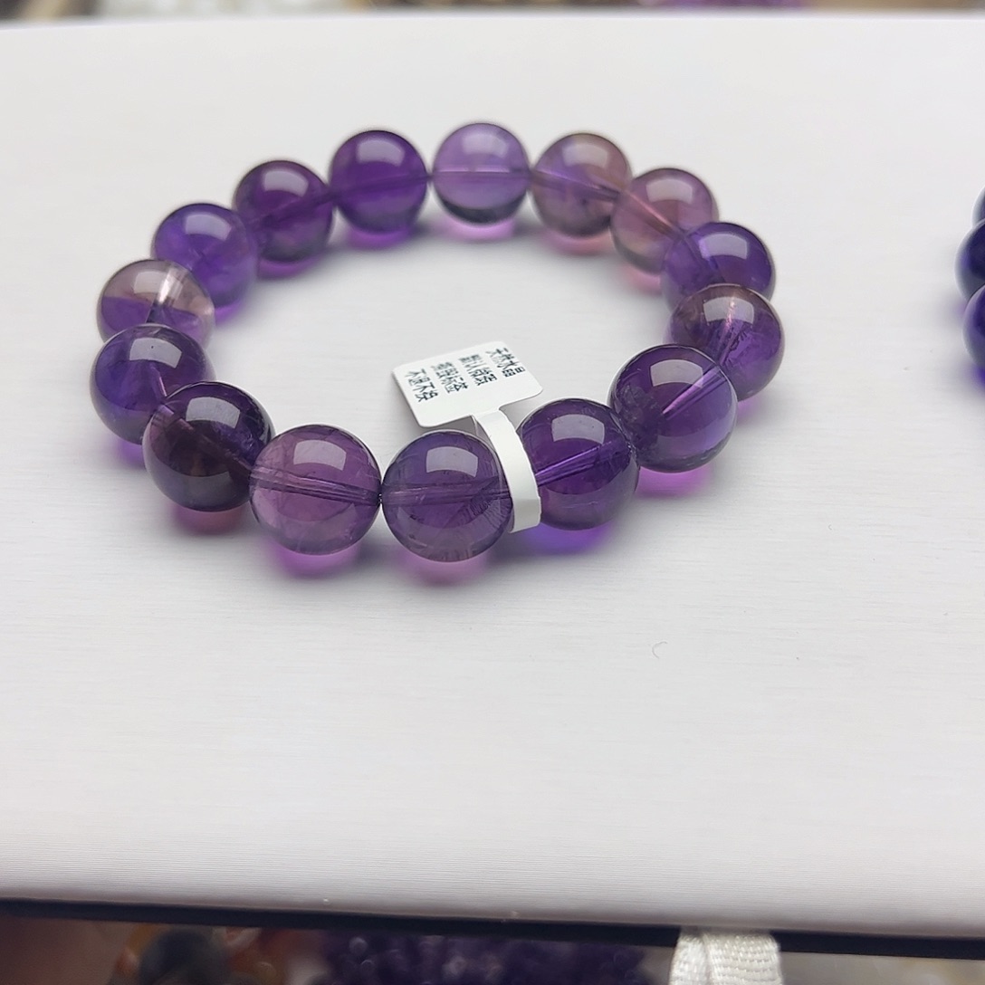 未镶嵌手链水晶?****?天然巴西紫水晶14.8