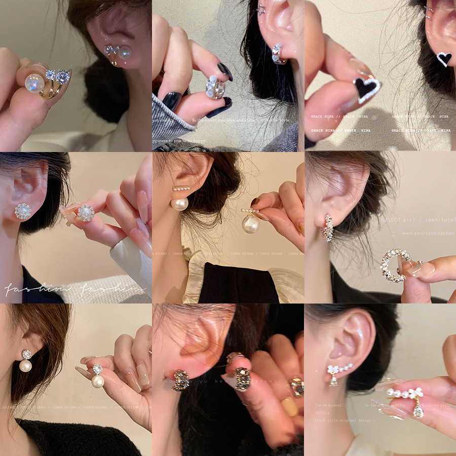 非金属硅胶耳饰 女甜美耳饰耳钉复古温柔两戴耳环设计感小众