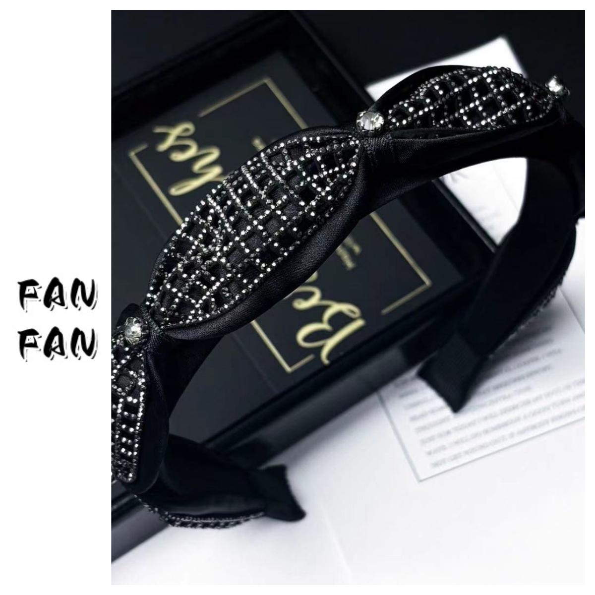 FANFAN 【雨蝶星格】淑女风烫钻发箍