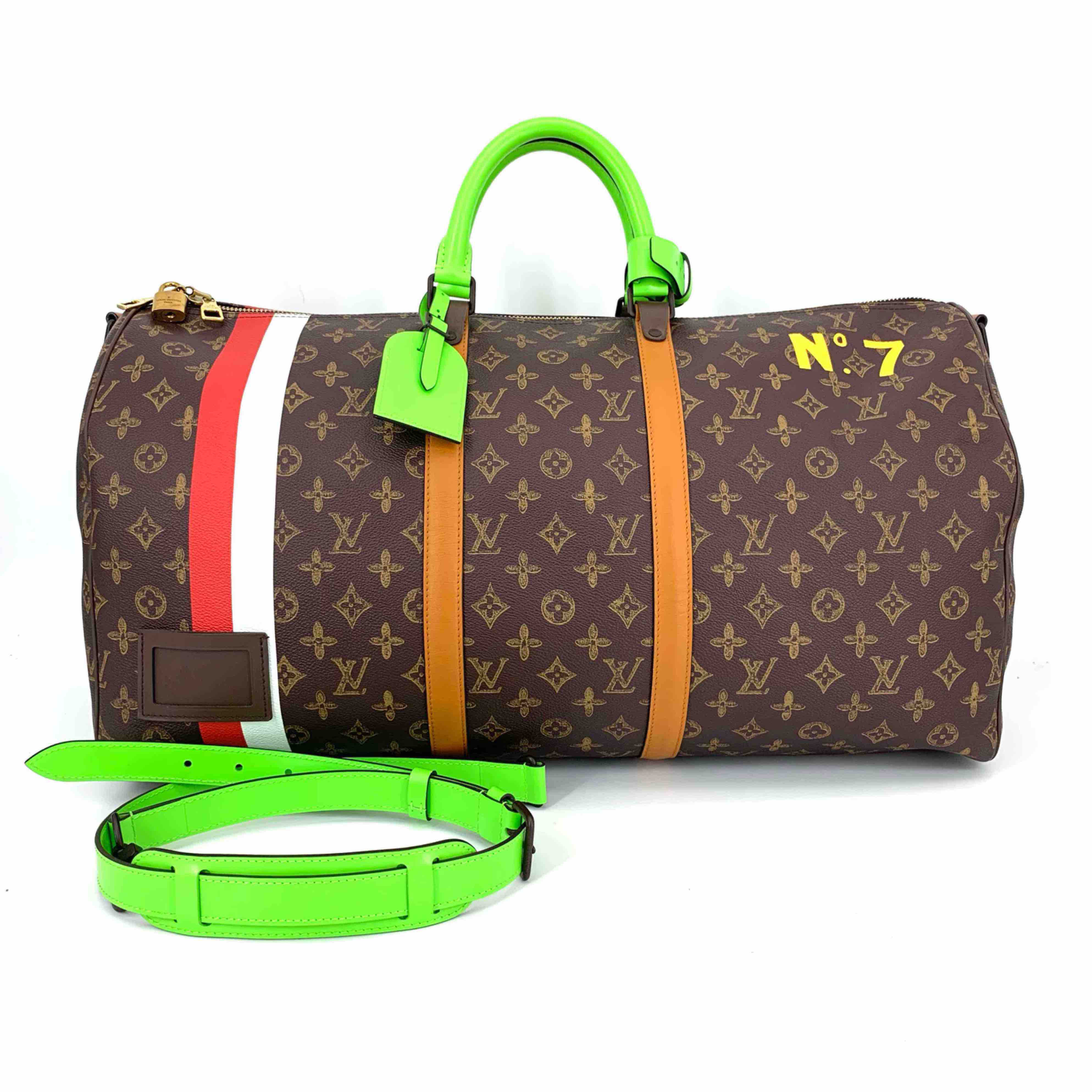 99新 LouisVuitton/路易威登 秀款keepall55老花旅行袋 尺寸55/31