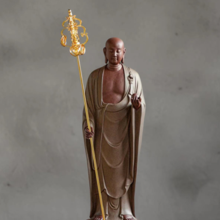 地藏王 刘朋 紫砂雕塑摆件 纯手工制作 