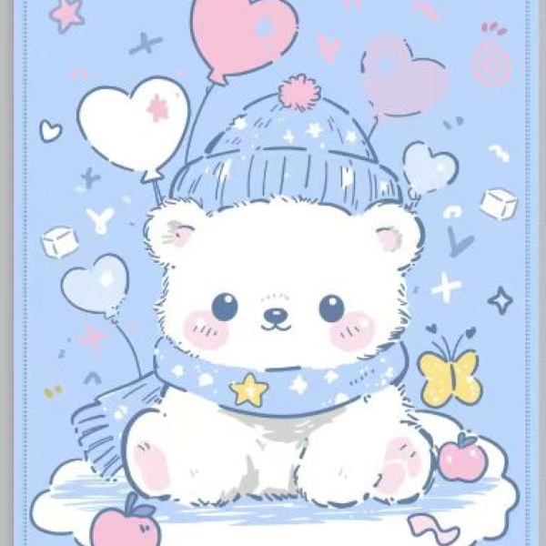 【气球小熊】120*150cm柔软亲肤透气卡通风秋冬被冬季棉纱泡芙被