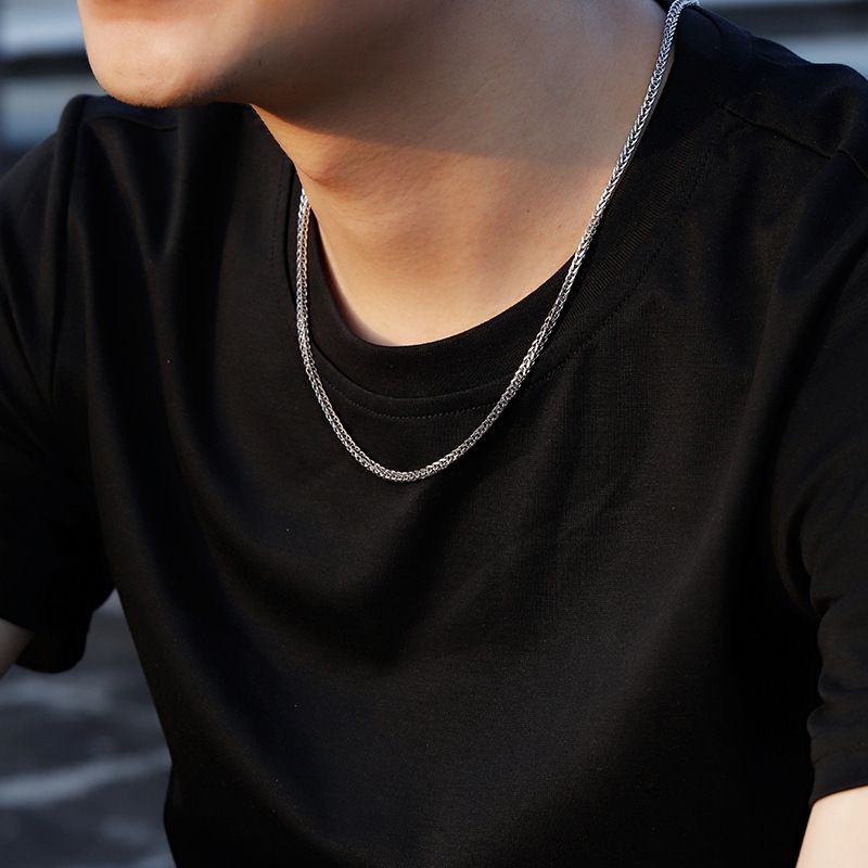 链子足银 男士项链款式