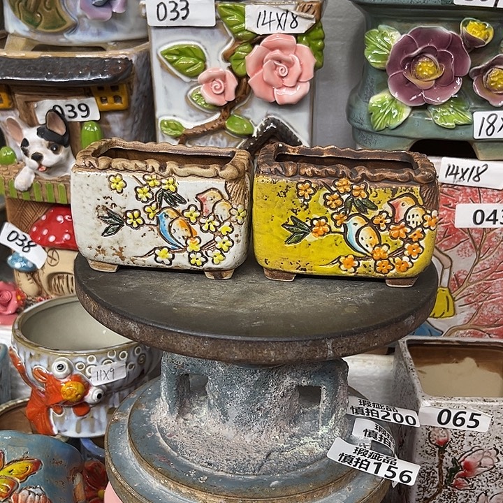 粗陶材质多肉花盆