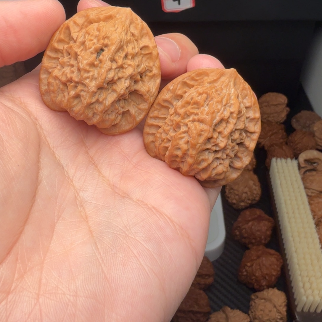 文玩核桃把件水晶皮公子帽边38