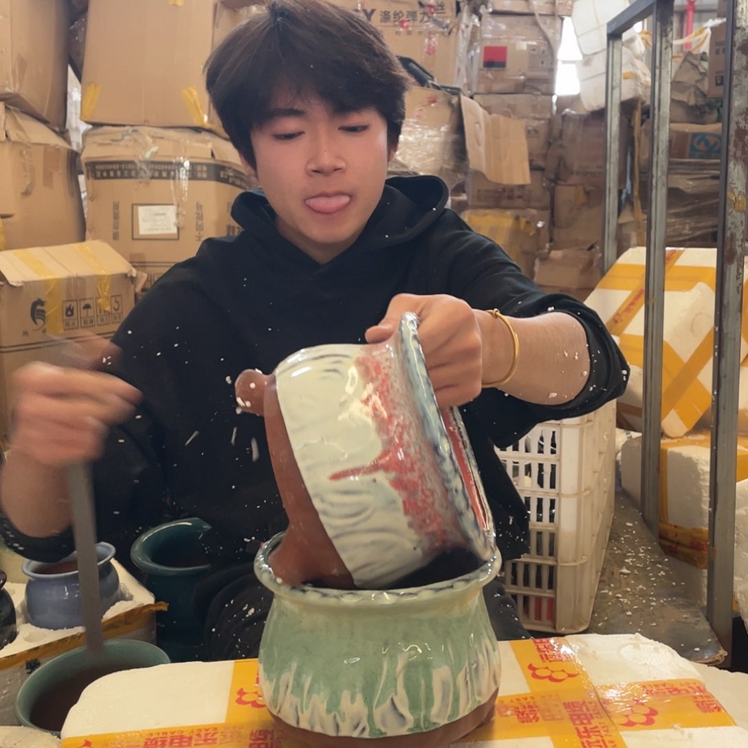 红陶宜兴紫砂花盆