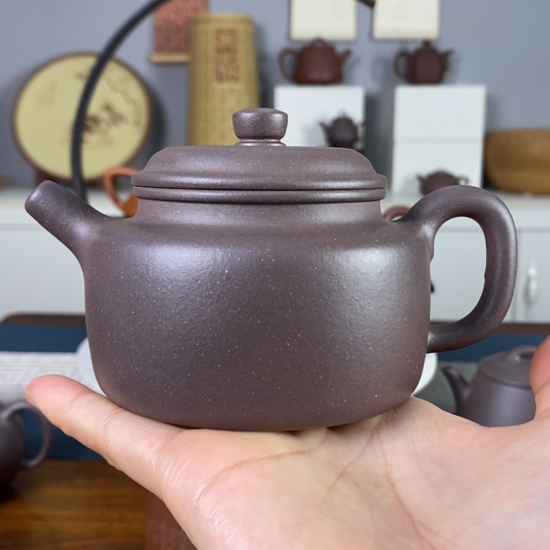 茶壶紫砂微瑕天青德钟200cc壶嘴底下一点