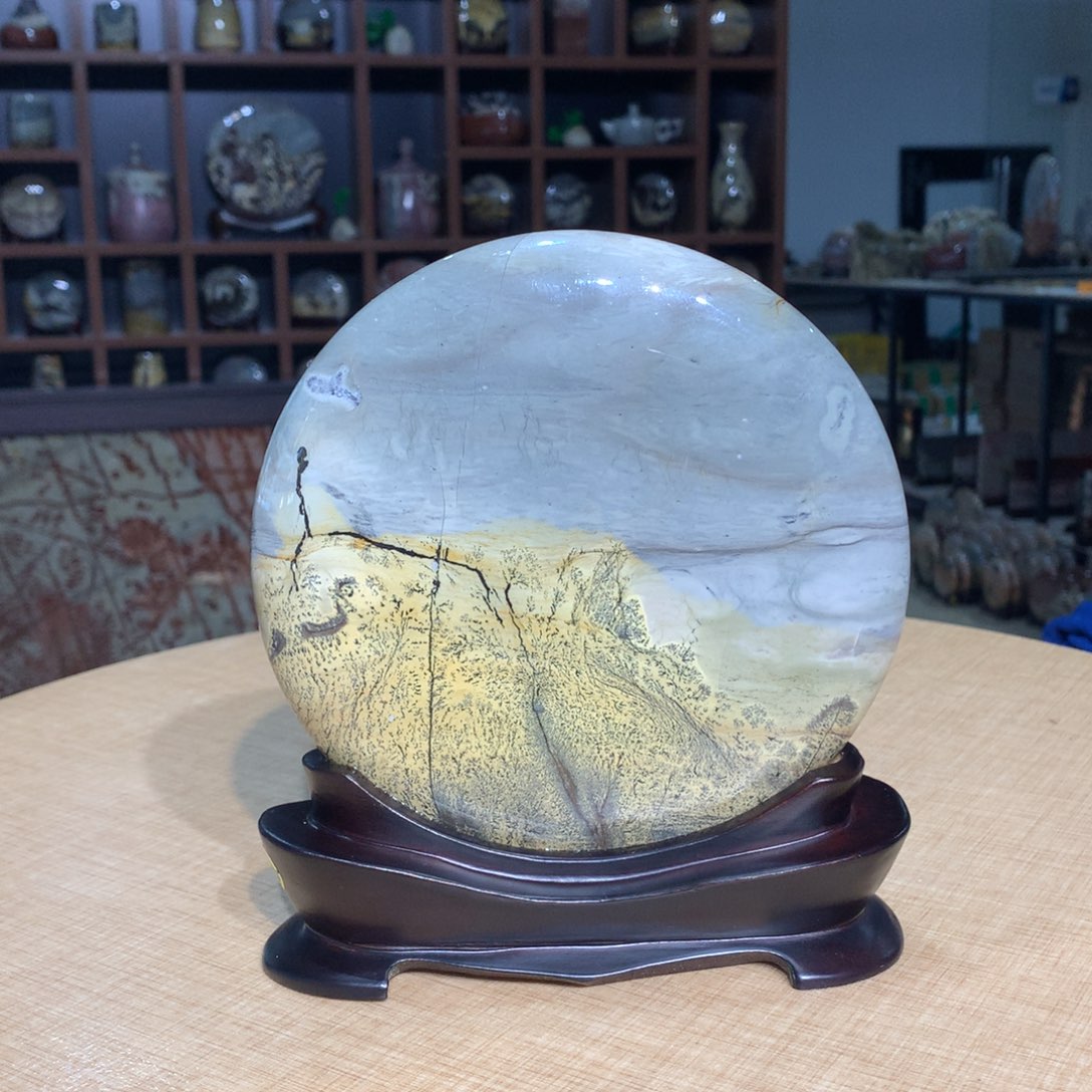 紫砂，广西国画石摆件，收藏观赏