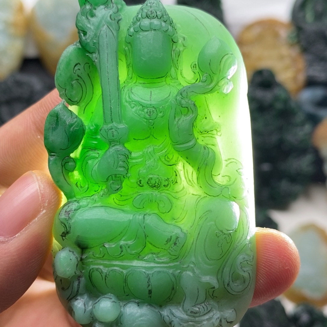 定制翡翠未镶嵌天然翡翠A货虚空藏