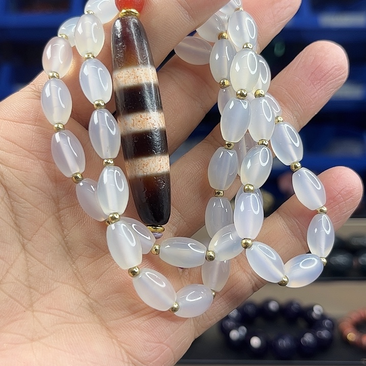 玛瑙未镶嵌项链T36药尸三线