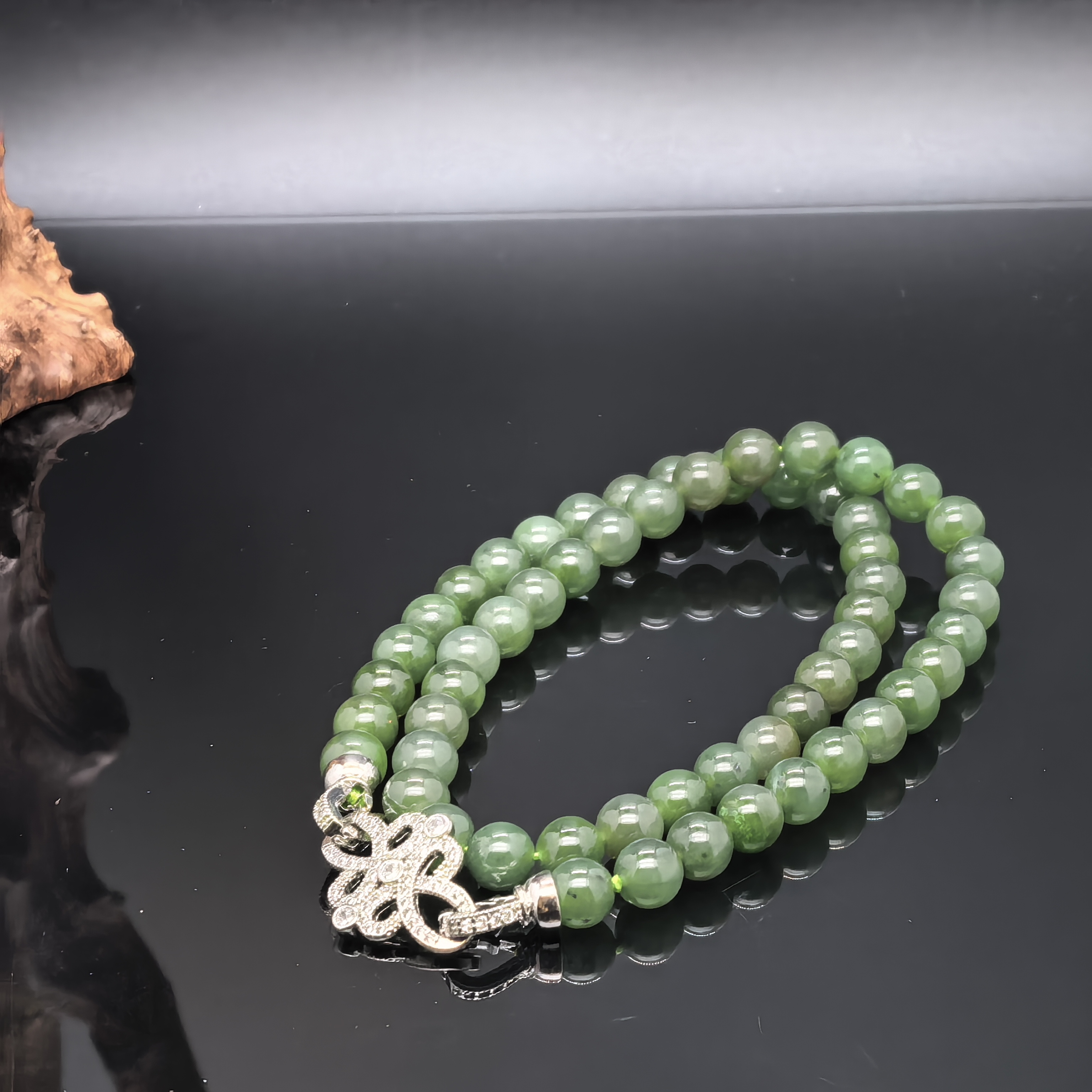 MZY054和田玉湖水绿女神链（多样性发货）