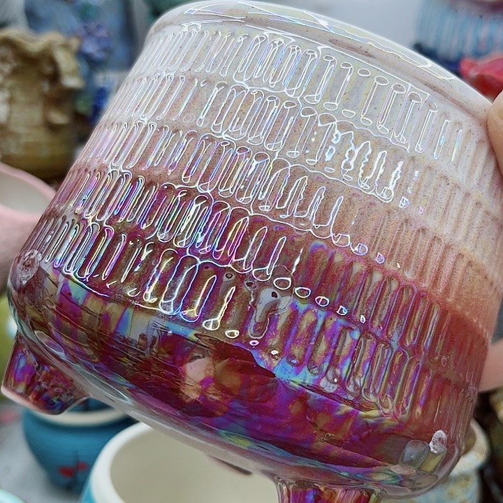 多肉绿植陶瓷花盆9.9包邮，有孔