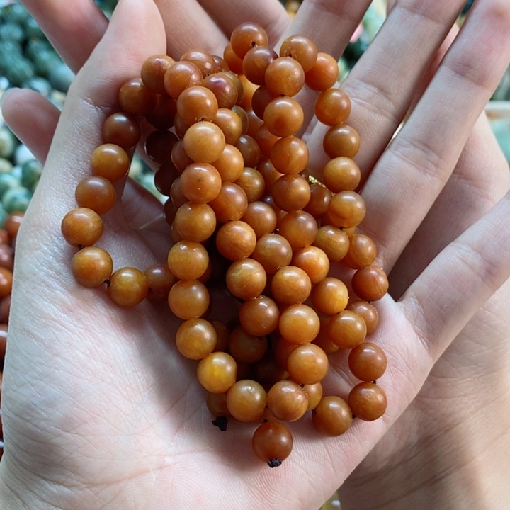 蛇纹石玉108粒未镶嵌